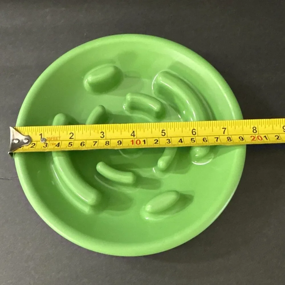 Slow Feeder Pet Dog Bowl Fun Green Anti-Gulping Slower Food Feeding Dishes Puppy